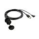 USBAUX3-USB & 3.5mm A/V AUX 3-Foot Extension Cable with Waterproof Cap